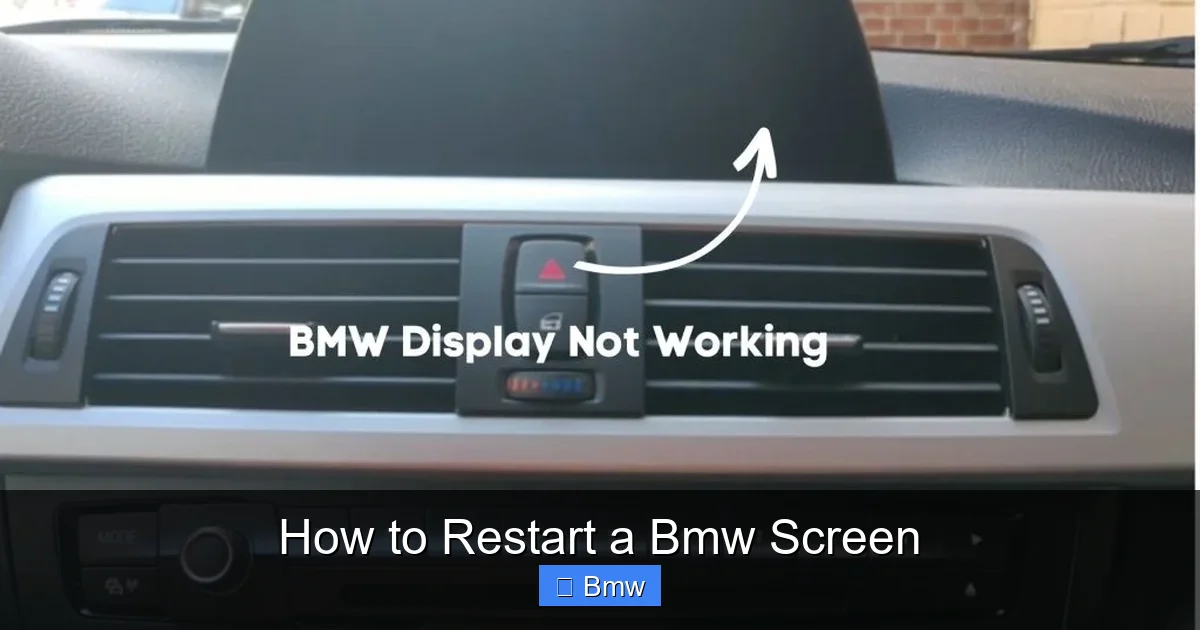 How to Restart a Bmw Screen