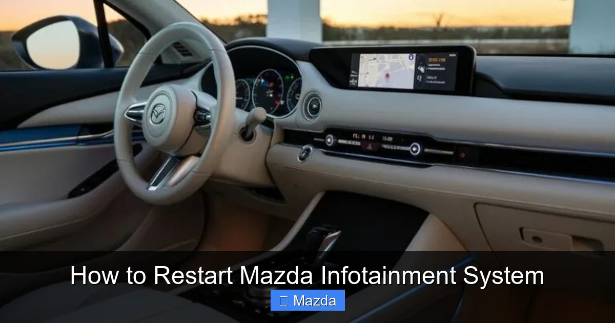 How to Restart Mazda Infotainment System