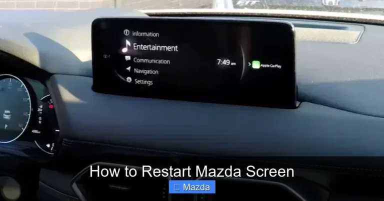 How to Restart Mazda Screen