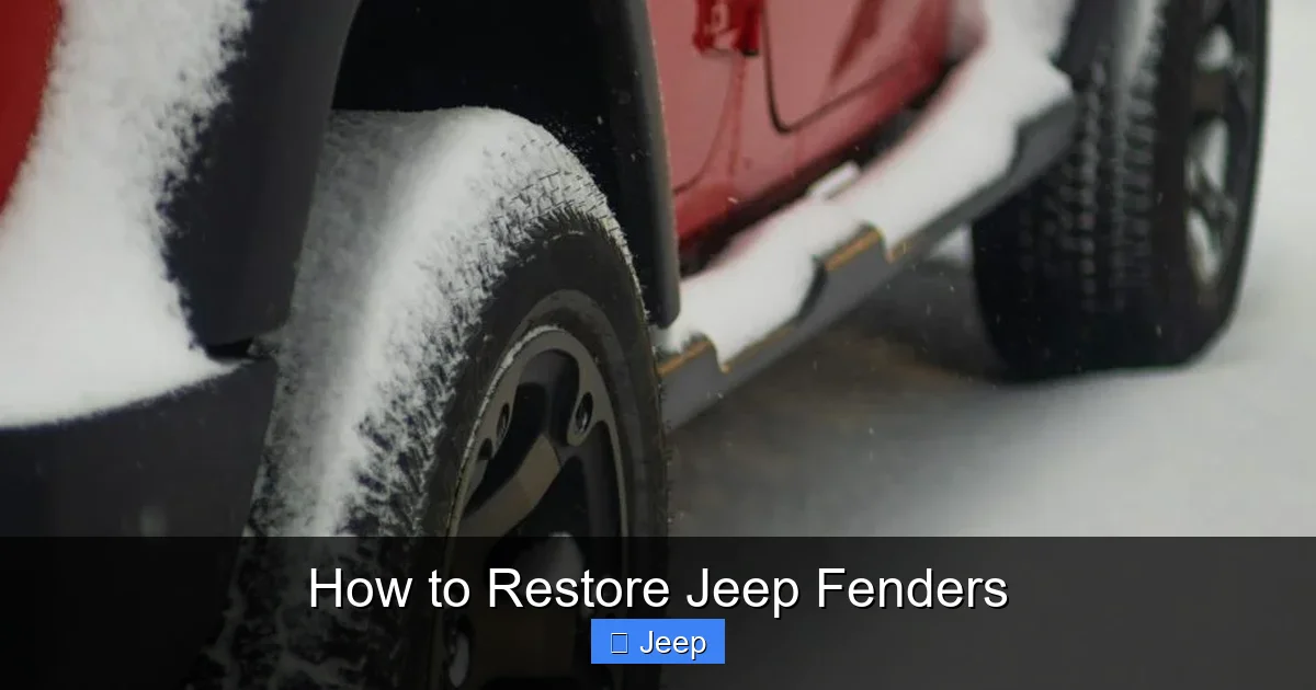 How to Restore Jeep Fenders