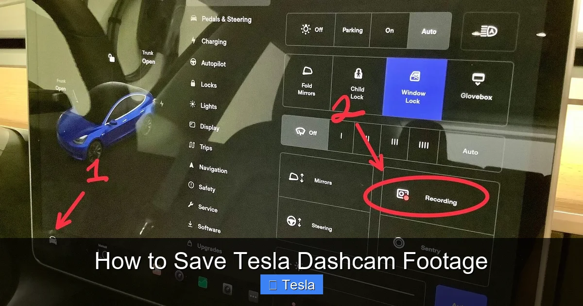 How to Save Tesla Dashcam Footage