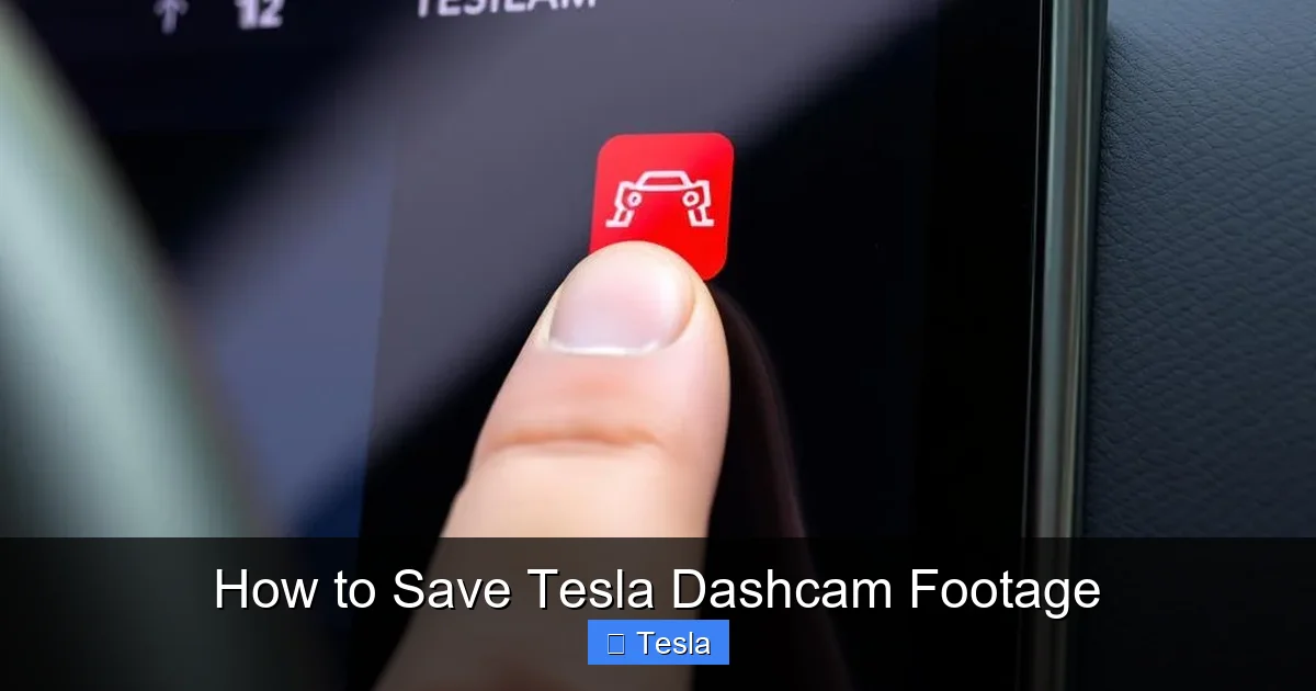 How to Save Tesla Dashcam Footage