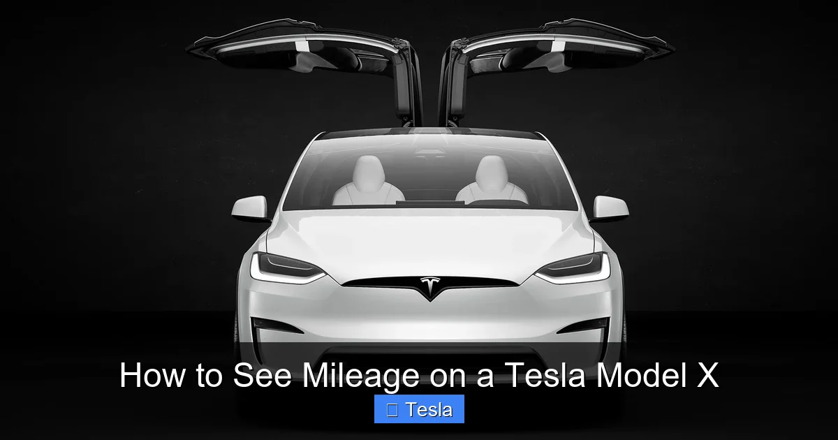 How to See Mileage on a Tesla Model X
