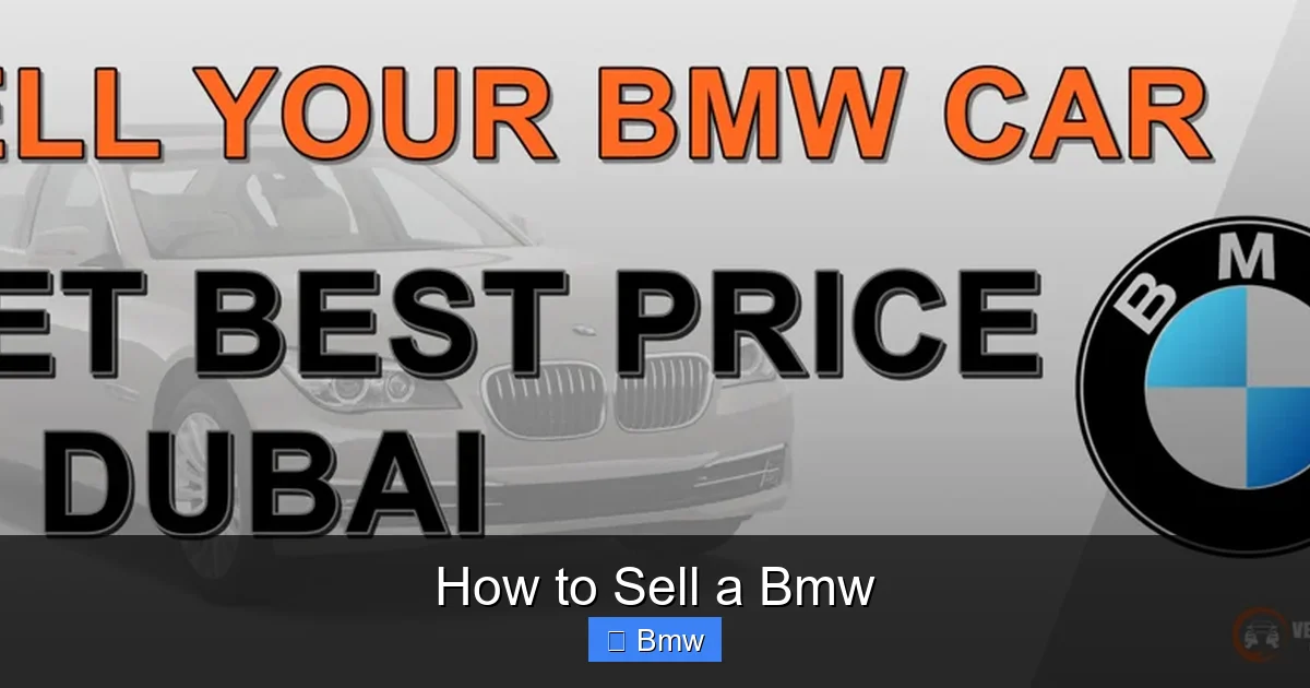 How to Sell a Bmw