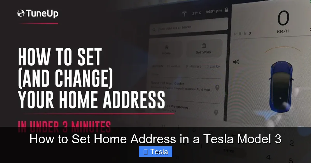 How to Set Home Address in a Tesla Model 3
