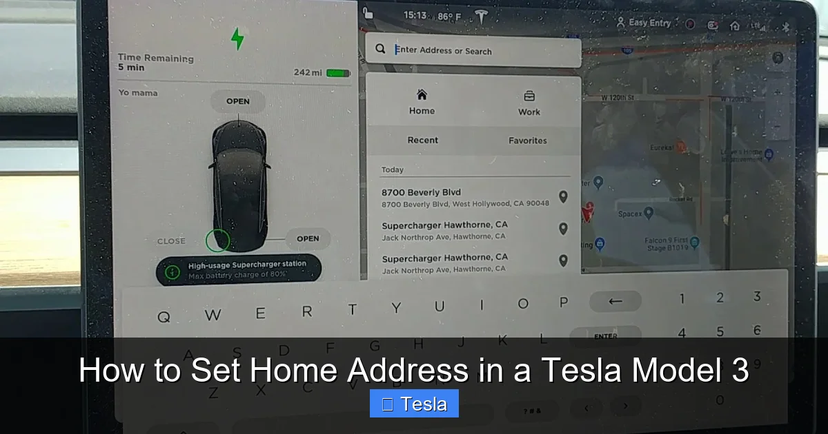How to Set Home Address in a Tesla Model 3