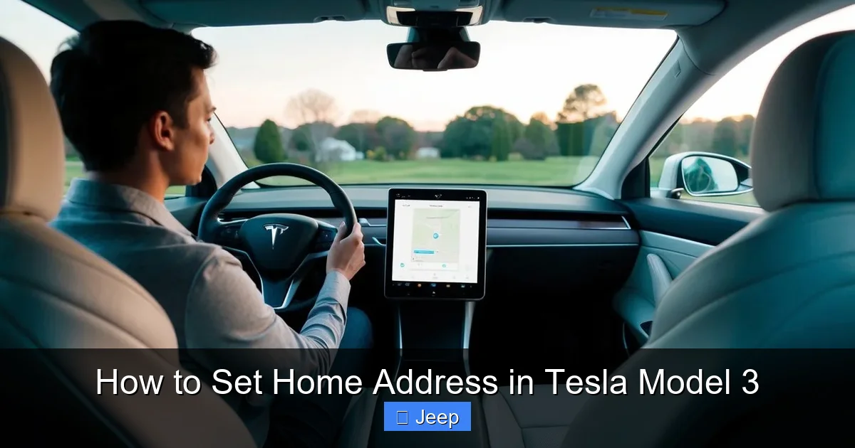 How to Set Home Address in Tesla Model 3