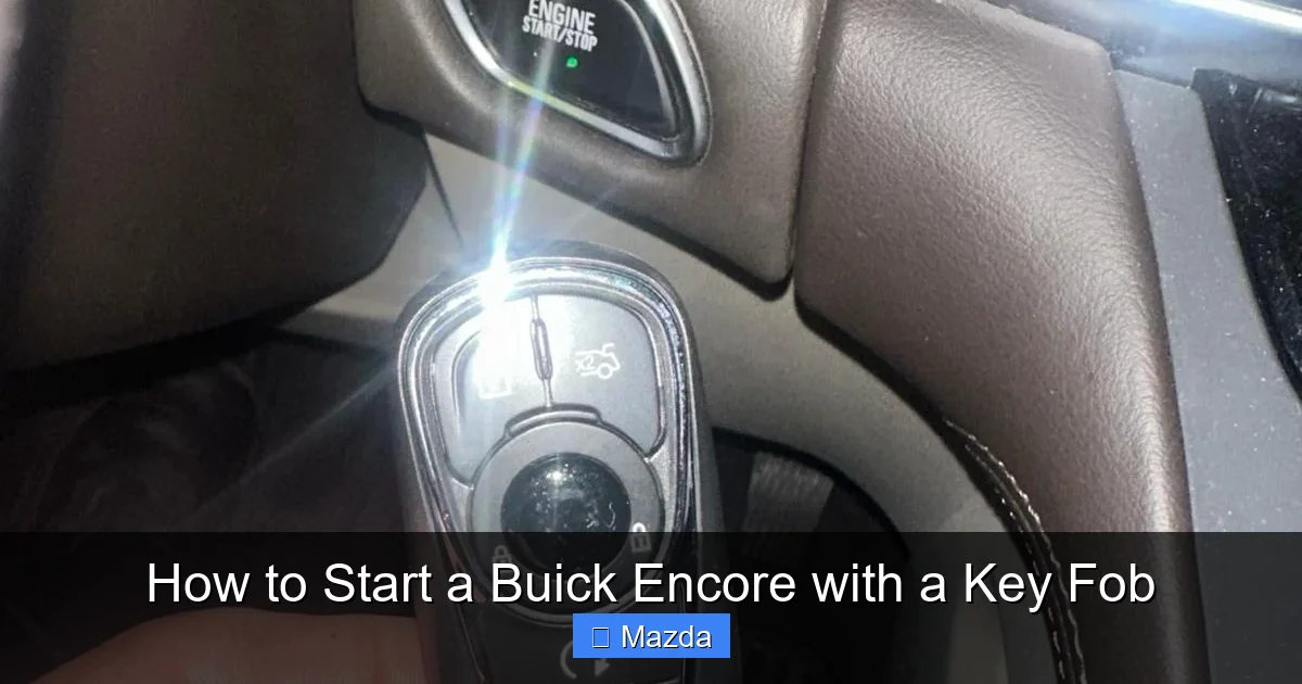 How to Start a Buick Encore with a Key Fob