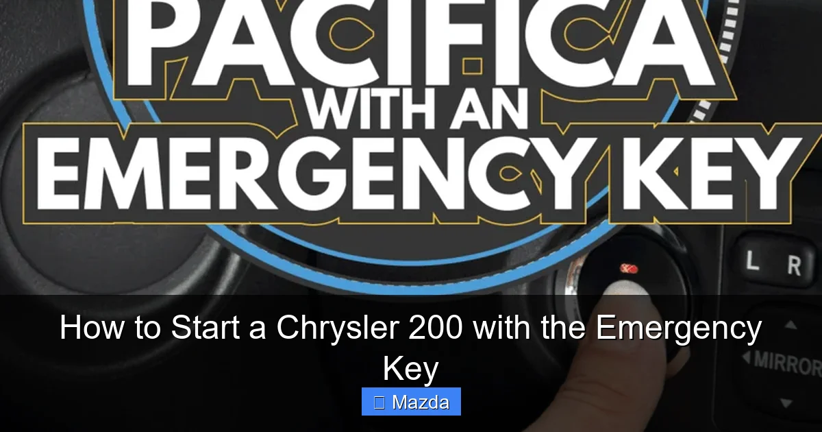 How to Start a Chrysler 200 with the Emergency Key