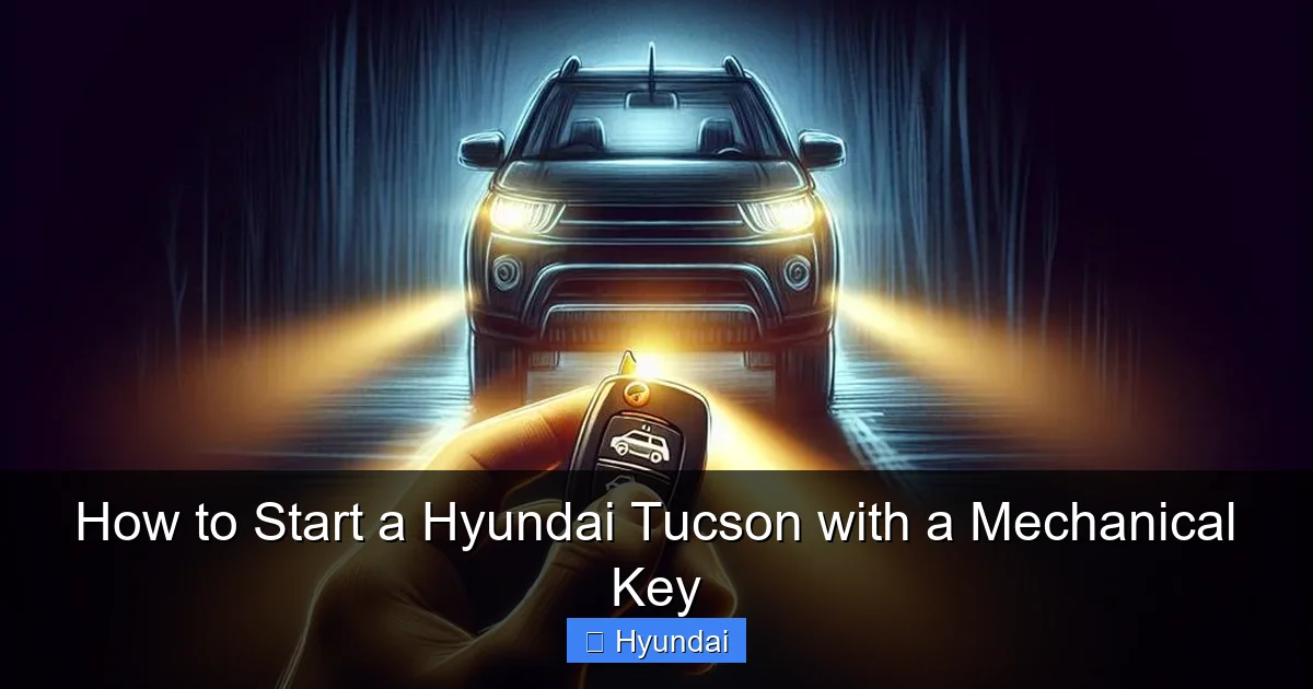 How to Start a Hyundai Tucson with a Mechanical Key