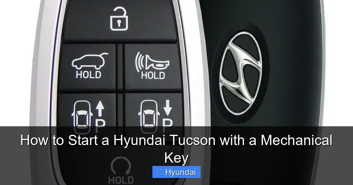How to Start a Hyundai Tucson with a Mechanical Key