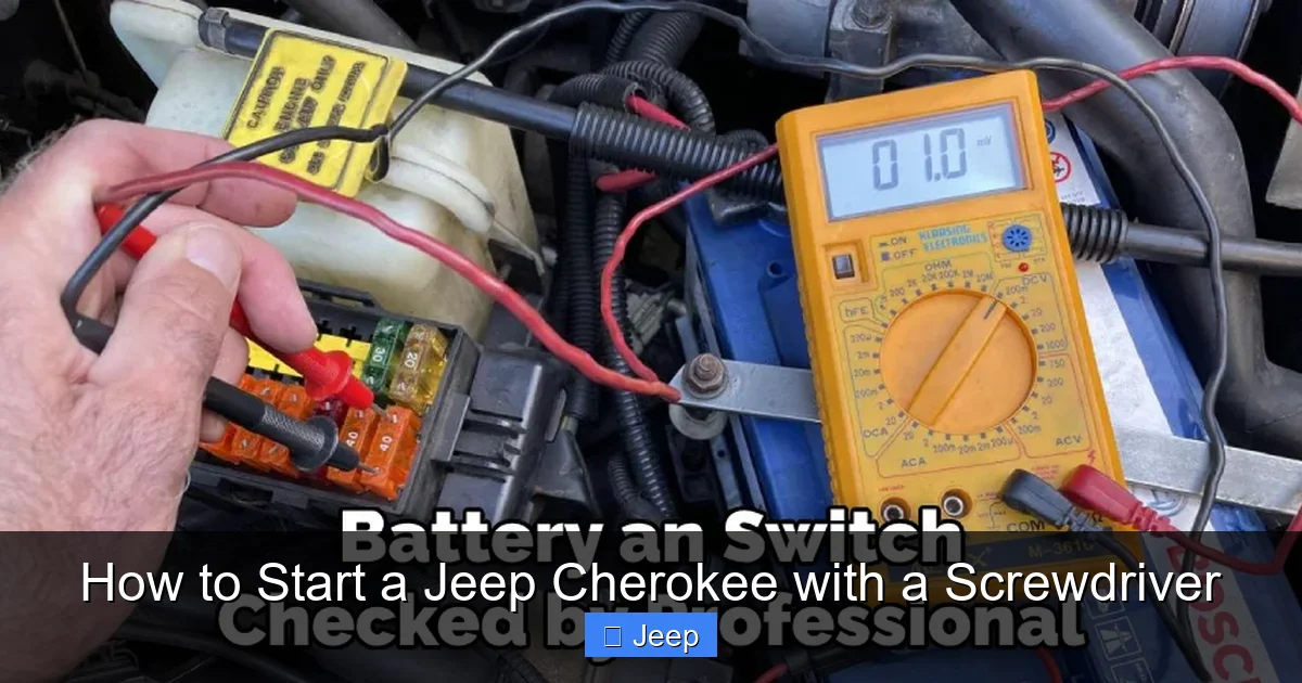 How to Start a Jeep Cherokee with a Screwdriver