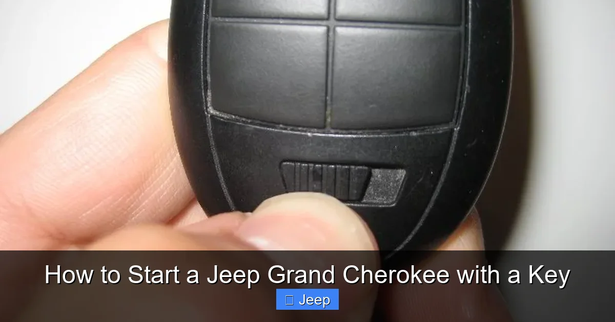 How to Start a Jeep Grand Cherokee with a Key
