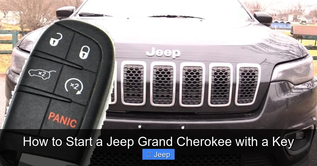 How to Start a Jeep Grand Cherokee with a Key