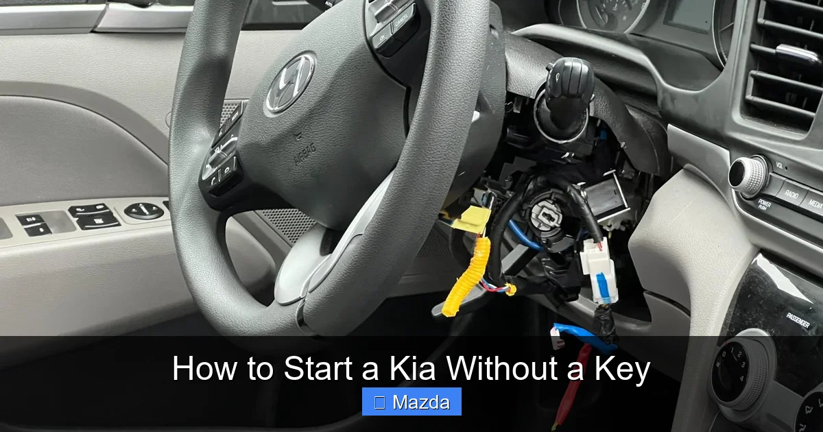 How to Start a Kia Without a Key