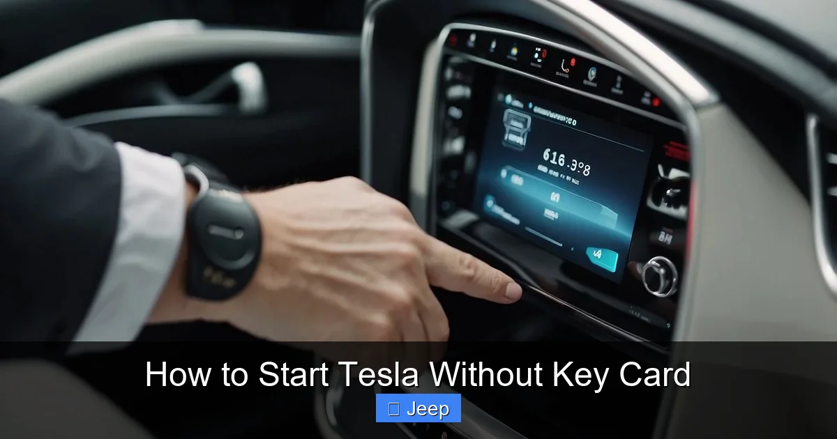 How to Start Tesla Without Key Card