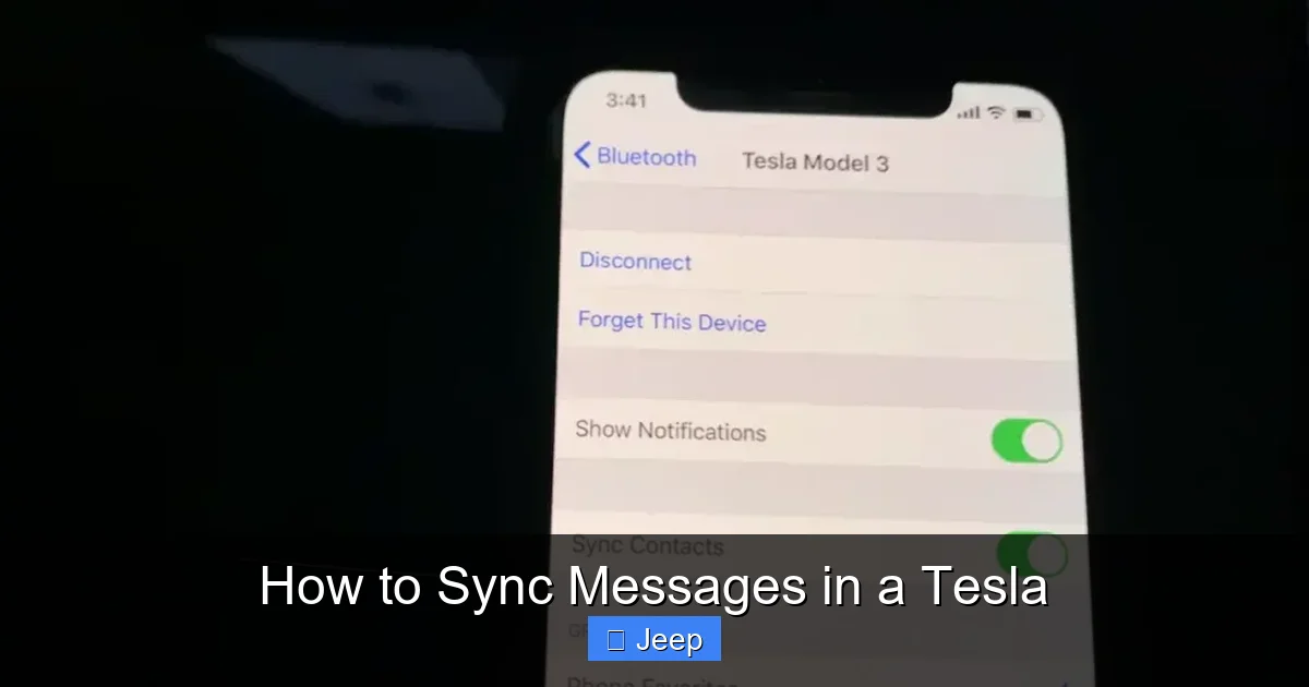 How to Sync Messages in a Tesla