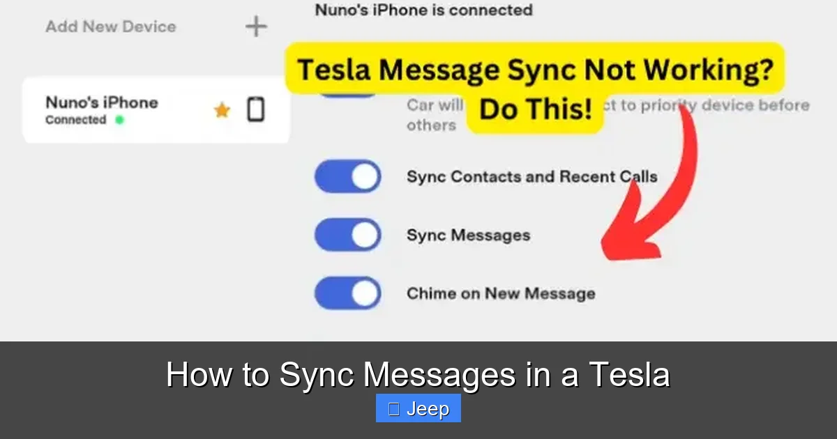 How to Sync Messages in a Tesla