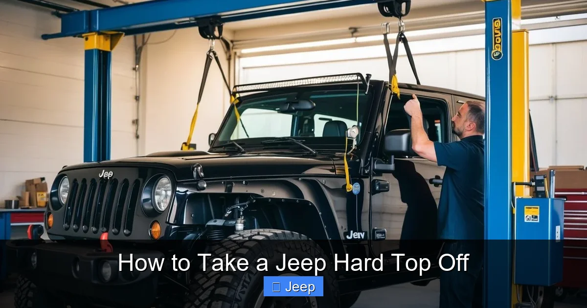 How to Take a Jeep Hard Top Off