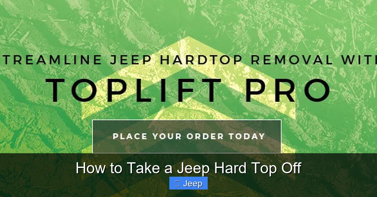 How to Take a Jeep Hard Top Off