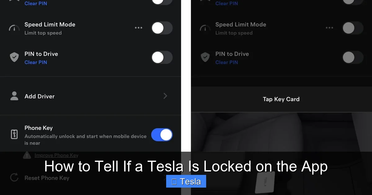 How to Tell If a Tesla Is Locked on the App
