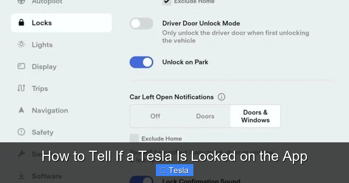 How to Tell If a Tesla Is Locked on the App