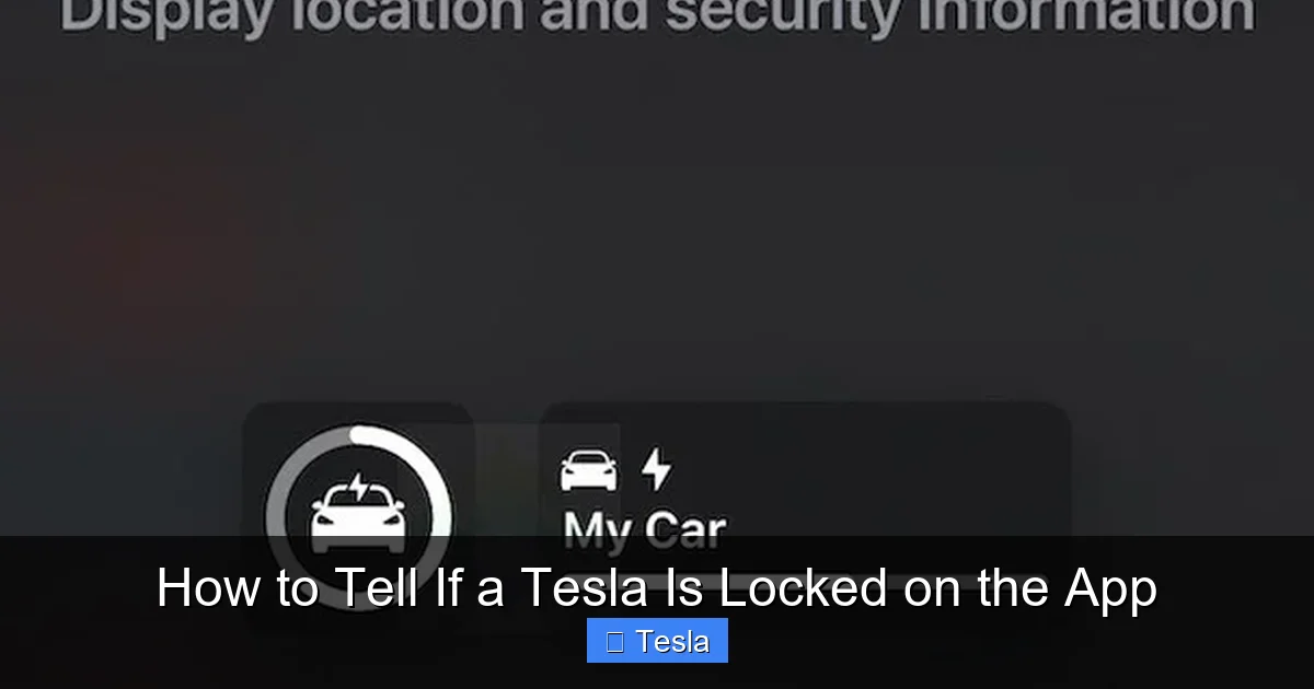 How to Tell If a Tesla Is Locked on the App