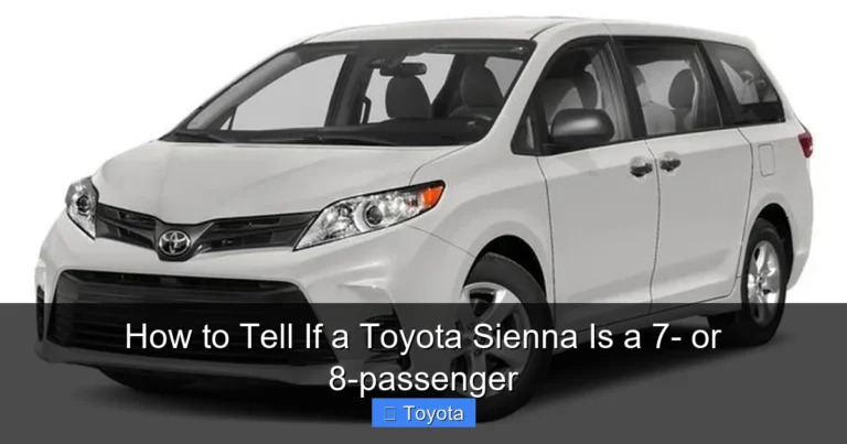 How to Tell If a Toyota Sienna Is a 7- or 8-passenger