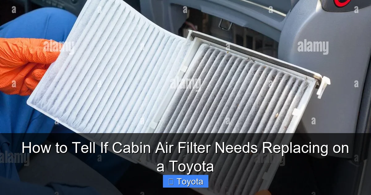 How to Tell If Cabin Air Filter Needs Replacing on a Toyota