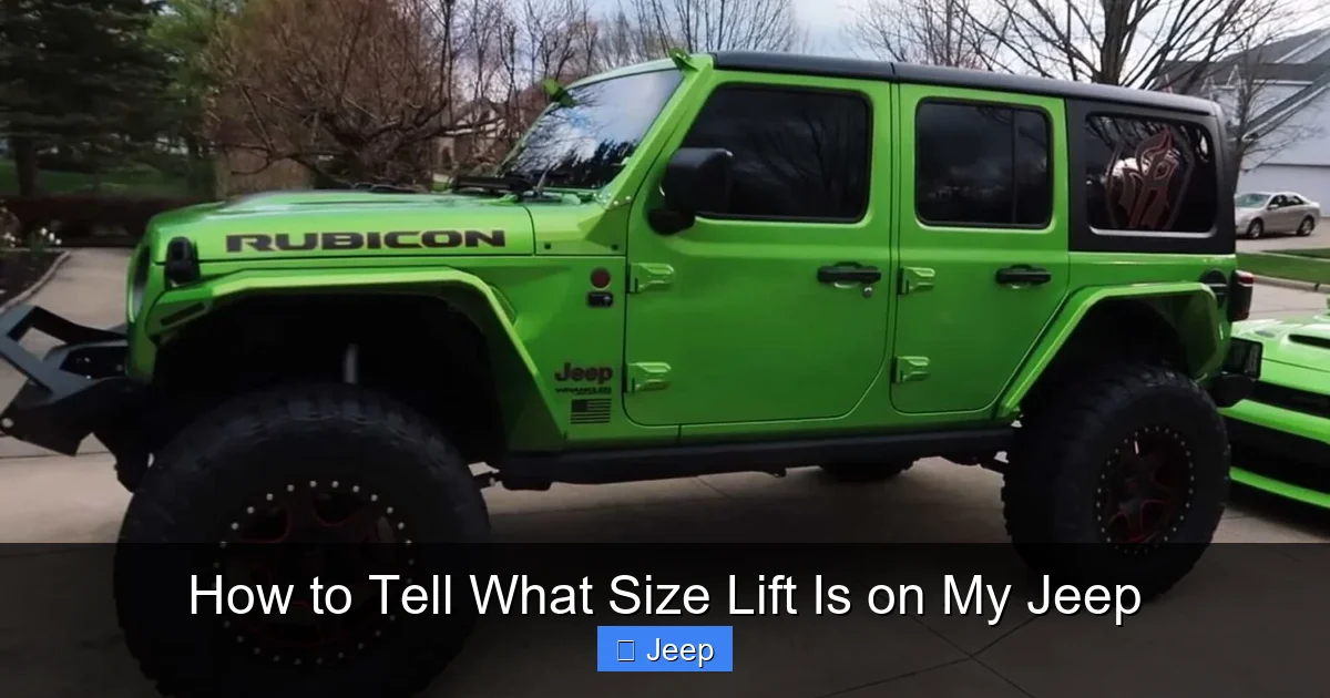 How to Tell What Size Lift Is on My Jeep