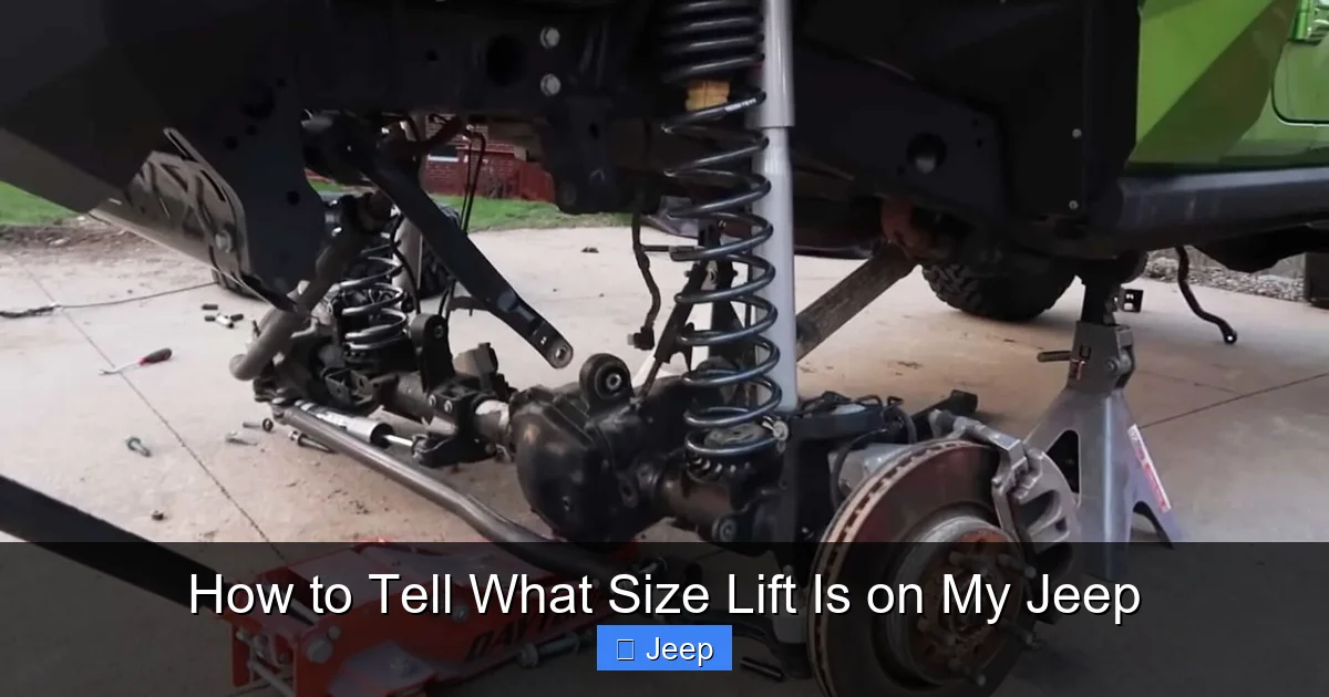 How to Tell What Size Lift Is on My Jeep