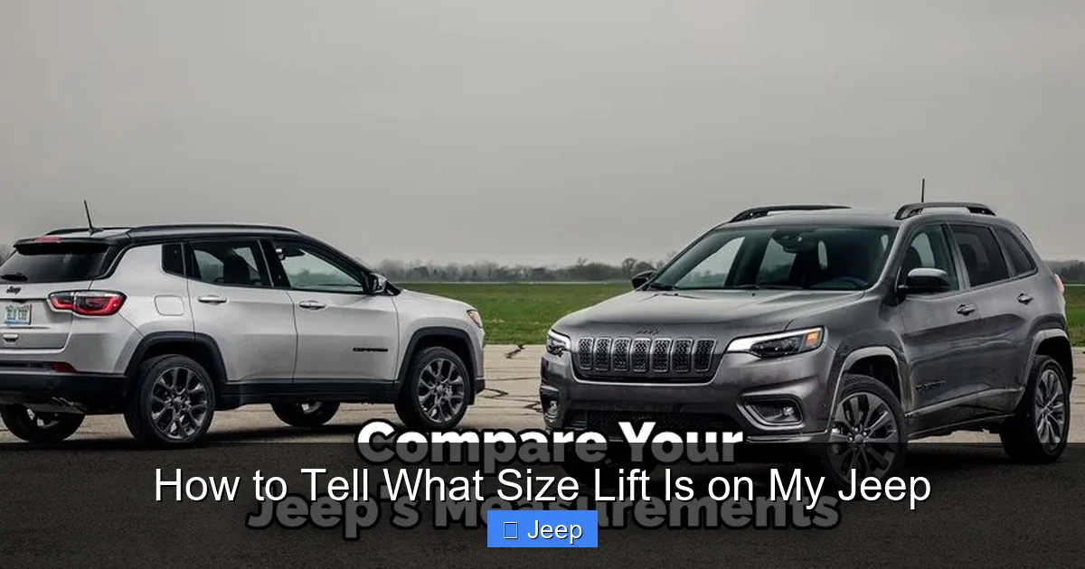 How to Tell What Size Lift Is on My Jeep