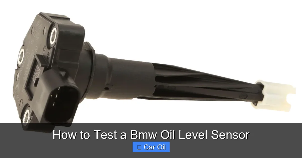 How to Test a Bmw Oil Level Sensor