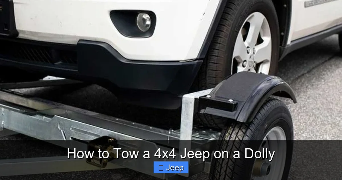 How to Tow a 4x4 Jeep on a Dolly