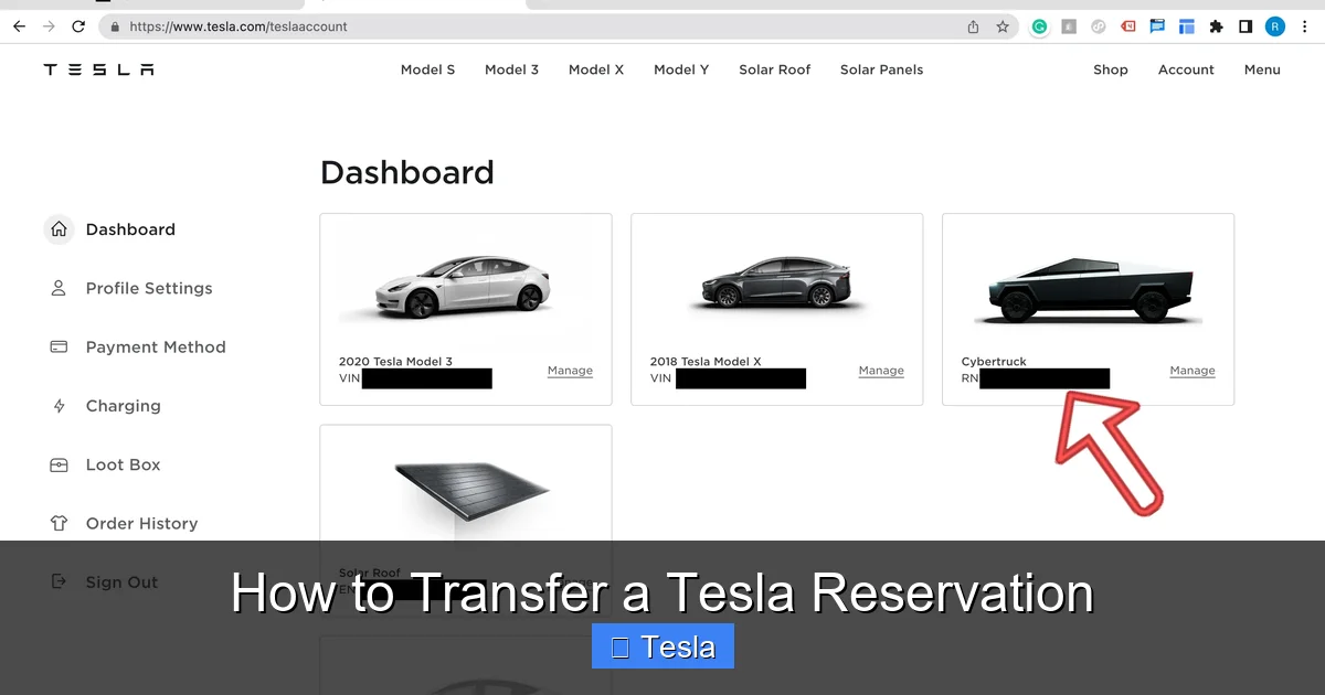 How to Transfer a Tesla Reservation