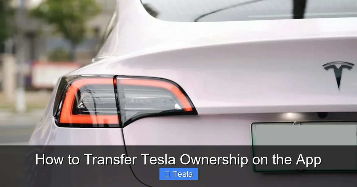 How to Transfer Tesla Ownership on the App
