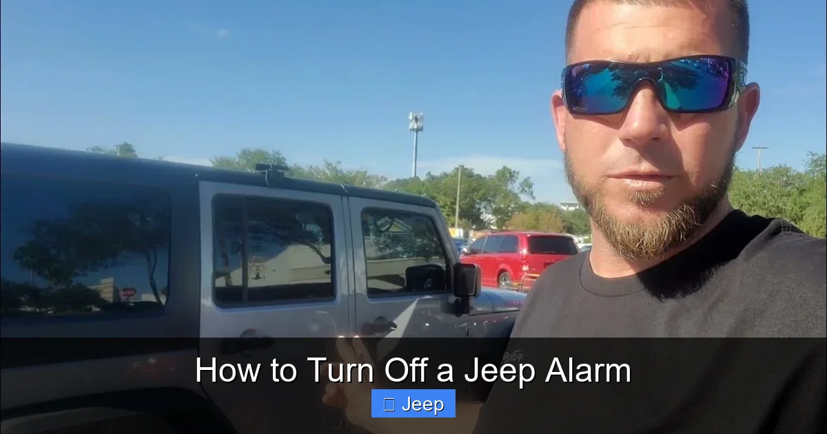 How to Turn Off a Jeep Alarm