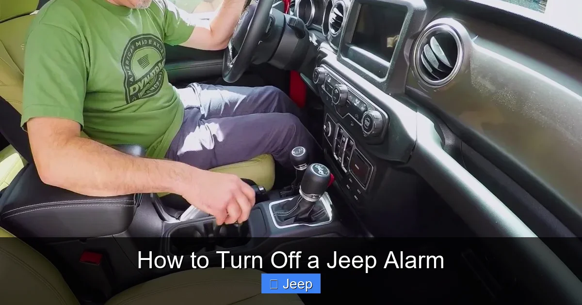 How to Turn Off a Jeep Alarm