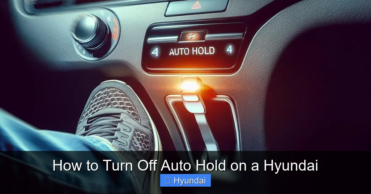 How to Turn Off Auto Hold on a Hyundai