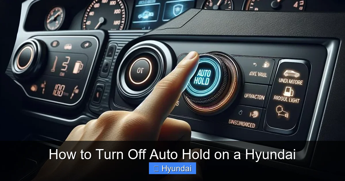 How to Turn Off Auto Hold on a Hyundai