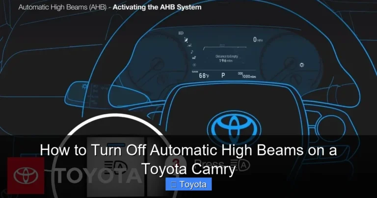 How to Turn Off Automatic High Beams on a Toyota Camry
