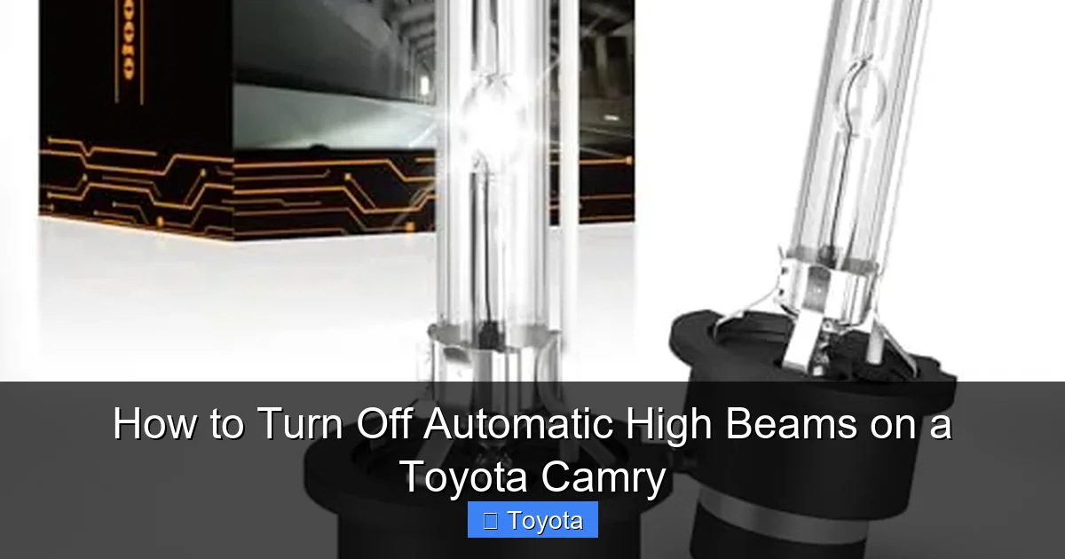 How to Turn Off Automatic High Beams on a Toyota Camry