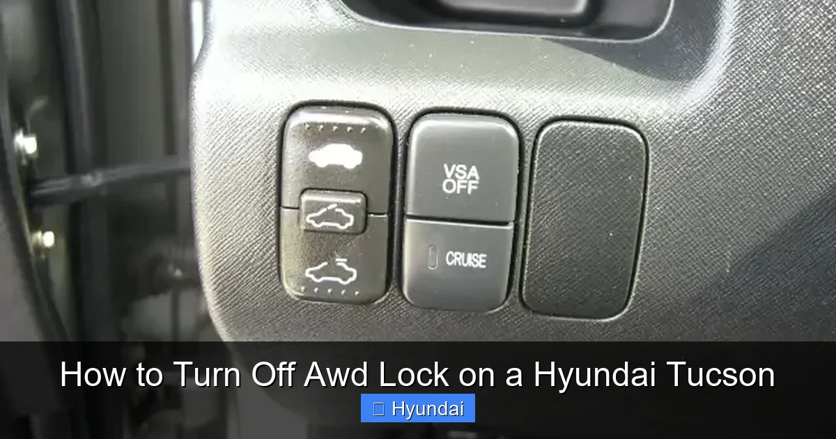 How to Turn Off Awd Lock on a Hyundai Tucson