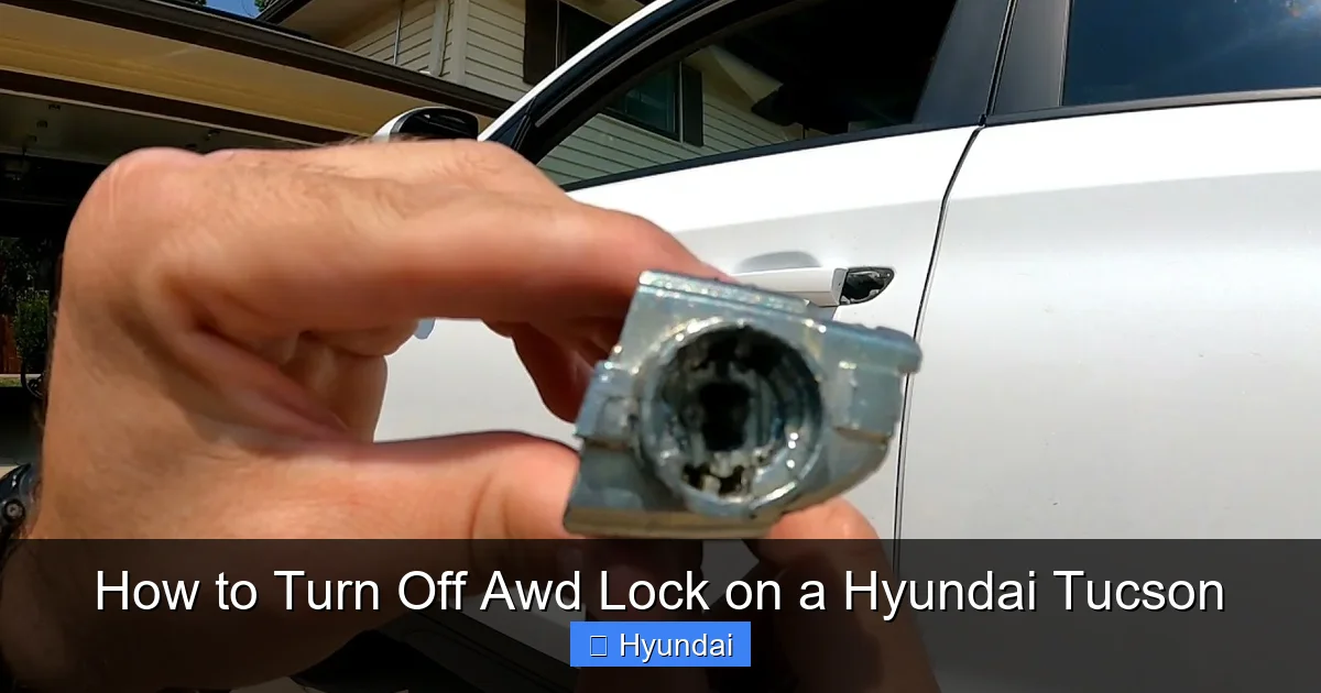 How to Turn Off Awd Lock on a Hyundai Tucson