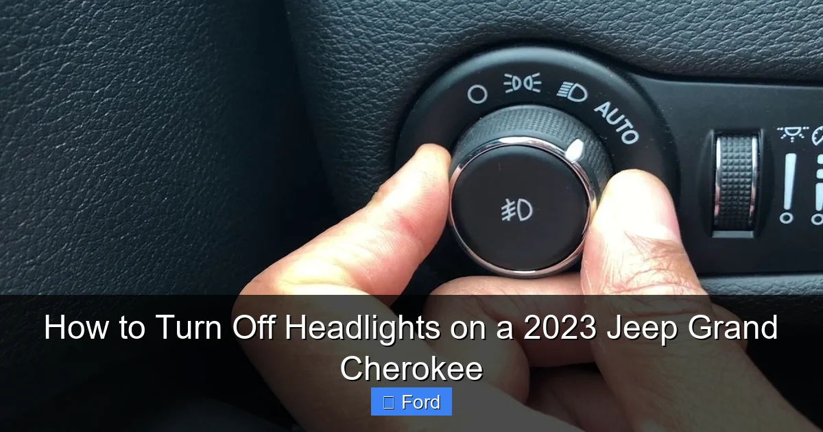 How to Turn Off Headlights on a 2023 Jeep Grand Cherokee