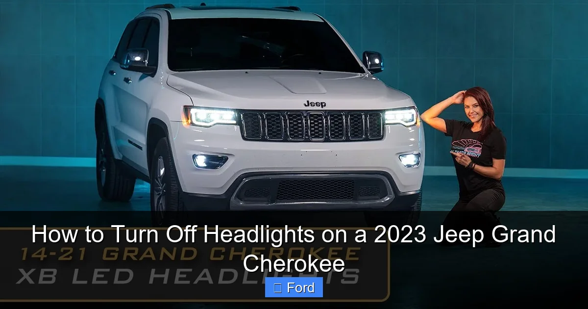 How to Turn Off Headlights on a 2023 Jeep Grand Cherokee