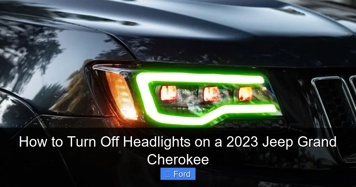 How to Turn Off Headlights on a 2023 Jeep Grand Cherokee
