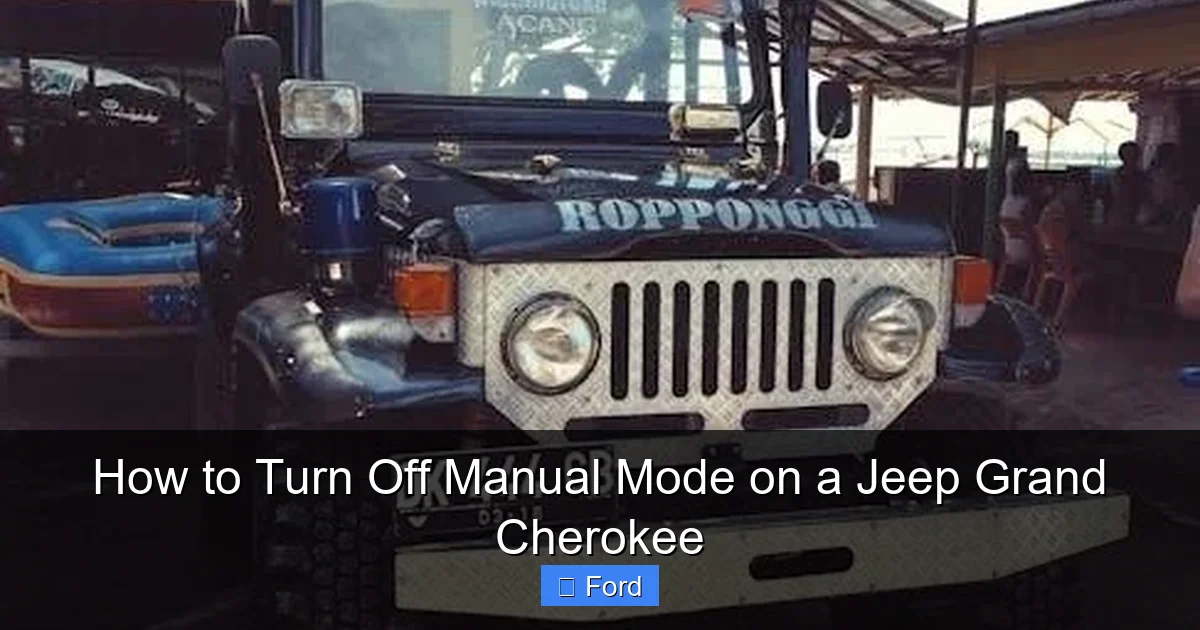 How to Turn Off Manual Mode on a Jeep Grand Cherokee