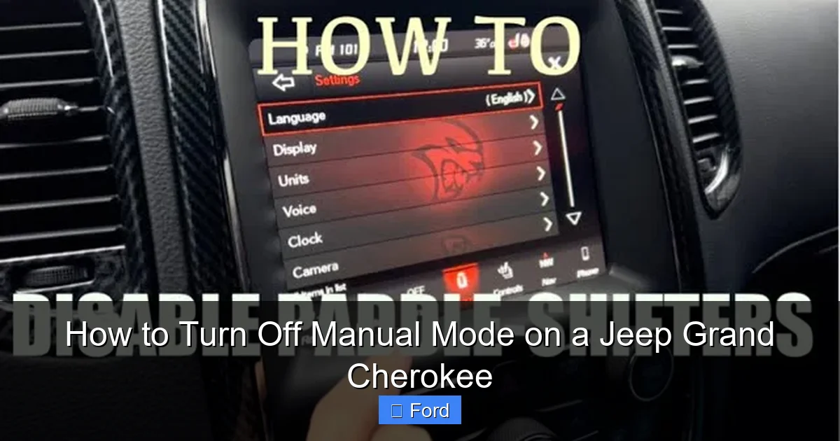 How to Turn Off Manual Mode on a Jeep Grand Cherokee
