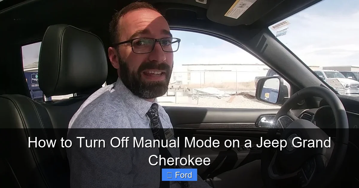 How to Turn Off Manual Mode on a Jeep Grand Cherokee